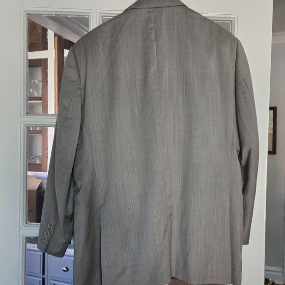Ermenegildo Zegna Light Grey Silk Suit Jacket Size 44R - Picture 6 of 11